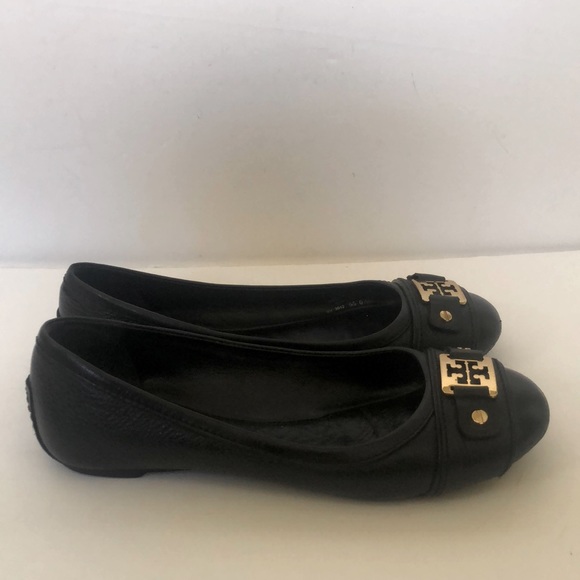 Tory Burch Black Leather Flats & Loafers - Picture 2 of 10
